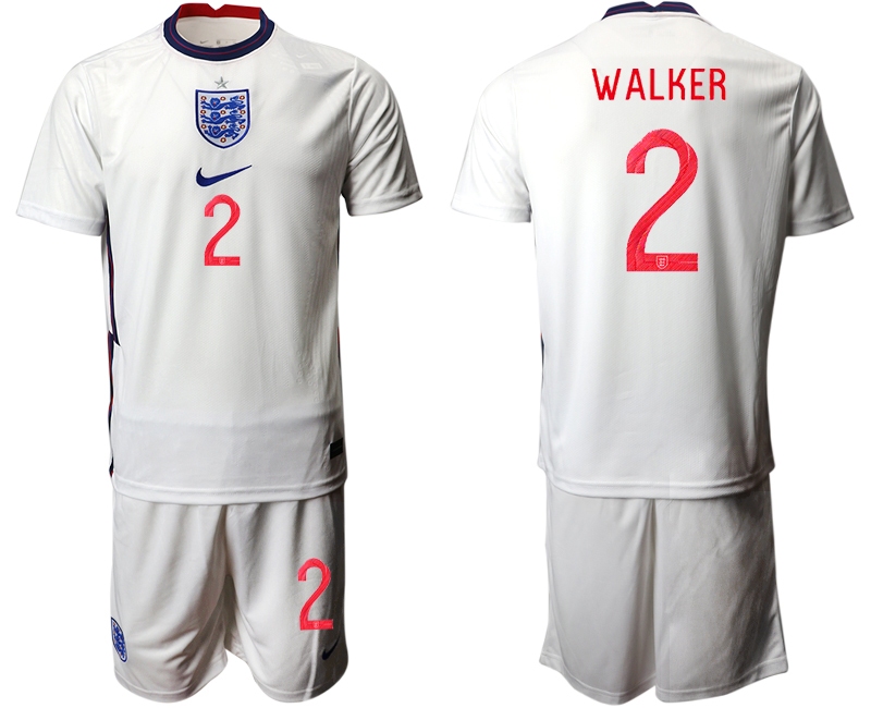 Men 2021 European Cup England home white #2 Soccer Jersey
